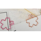 Max 8x Flower Shaped Paper Clips Bookmark Clip for Office School Home Rose Gold