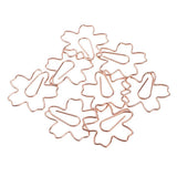 Max 8x Flower Shaped Paper Clips Bookmark Clip for Office School Home Rose Gold