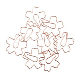 Max 8x Flower Shaped Paper Clips Bookmark Clip for Office School Home Rose Gold