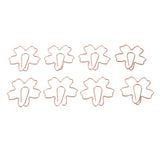 Max 8x Flower Shaped Paper Clips Bookmark Clip for Office School Home Rose Gold
