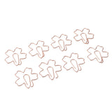 Max 8x Flower Shaped Paper Clips Bookmark Clip for Office School Home Rose Gold