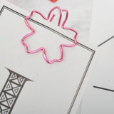 Max 8x Flower Shaped Paper Clips Bookmark Clip for Office School Home Rose Gold