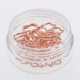 Max 8x Flower Shaped Paper Clips Bookmark Clip for Office School Home Rose Gold