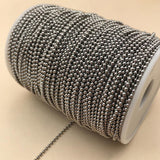 Maxbell 100 meters round ball beaded chain stainless steel jewelry DIY chain  1.5mm