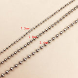 Maxbell 100 meters round ball beaded chain stainless steel jewelry DIY chain  1.5mm