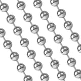 Maxbell 100 meters round ball beaded chain stainless steel jewelry DIY chain  2.4mm