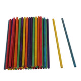 Maxbell 50x Round Wood Stick Rod Dowel Unfinished DIY Wood Modelling Stick 10x0.5cm