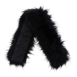 Maxbell Faux Fur Collar Scarf Thick Jacket Sweater Long Clothes Accessory Black