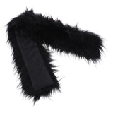 Maxbell Faux Fur Collar Scarf Thick Jacket Sweater Long Clothes Accessory Black