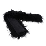 Maxbell Faux Fur Collar Scarf Thick Jacket Sweater Long Clothes Accessory Black