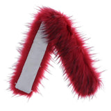 Maxbell Faux Fur Collar Scarf Thick Jacket Sweater Long Clothes Accessory Red