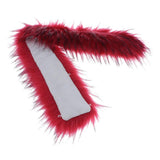 Maxbell Faux Fur Collar Scarf Thick Jacket Sweater Long Clothes Accessory Red