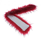Maxbell Faux Fur Collar Scarf Thick Jacket Sweater Long Clothes Accessory Red