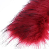 Maxbell Faux Fur Collar Scarf Thick Jacket Sweater Long Clothes Accessory Red