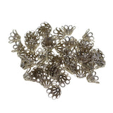 Maxbell 100 Pcs Alloy Filigree Flower Spacer Bead Caps DIY Beading Jewelry Findings