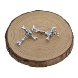 Maxbell 30Pcs Tibetan Silver Halloween skull cross large hole charms pendant