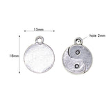 Maxbell 30pcs Tibetan Silver Yin Yang Tai Chi taiji zen Mini  Dangle charms