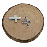 Maxbell 60Pcs Tibetan Silver cross heart love and hope Charms DIY pendant crafts