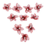 Maxbell 10pcs Colorful Lace Flower Wedding Party Clothing Decor purple
