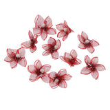 Maxbell 10pcs Colorful Lace Flower Wedding Party Clothing Decor purple