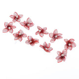 Maxbell 10pcs Colorful Lace Flower Wedding Party Clothing Decor purple