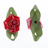 Maxbell 10pcs Colorful Lace Flower Wedding Party Clothing Decor red