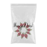 Maxbell 10pcs Colorful Lace Flower Wedding Party Clothing Decor red