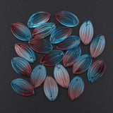 Maxbell 20x Petals Glass Beads Loose Spacer Bead for DIY Jewelry Making Blue Red