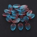 Maxbell 20x Petals Glass Beads Loose Spacer Bead for DIY Jewelry Making Blue Red