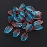 Maxbell 20x Petals Glass Beads Loose Spacer Bead for DIY Jewelry Making Blue Red