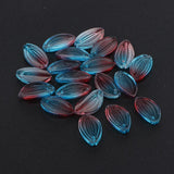 Maxbell 20x Petals Glass Beads Loose Spacer Bead for DIY Jewelry Making Blue Red