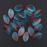 Maxbell 20x Petals Glass Beads Loose Spacer Bead for DIY Jewelry Making Blue Red