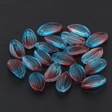 Maxbell 20x Petals Glass Beads Loose Spacer Bead for DIY Jewelry Making Blue Red