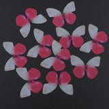 Max 10xColorful Chiffon Butterfly Earring Ear Stud Hairpin Decors white red