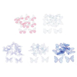 Max 10xColorful Chiffon Butterfly Earring Ear Stud Hairpin Decors white red
