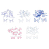 Max 10xColorful Chiffon Butterfly Earring Ear Stud Hairpin Decors white red