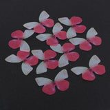 Max 10xColorful Chiffon Butterfly Earring Ear Stud Hairpin Decors white red