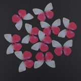 Max 10xColorful Chiffon Butterfly Earring Ear Stud Hairpin Decors white red