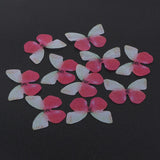 Max 10xColorful Chiffon Butterfly Earring Ear Stud Hairpin Decors white red