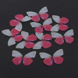 Max 10xColorful Chiffon Butterfly Earring Ear Stud Hairpin Decors white red