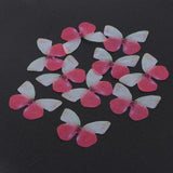Max 10xColorful Chiffon Butterfly Earring Ear Stud Hairpin Decors white red