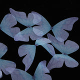 Max 10xColorful Chiffon Butterfly Earring Ear Stud Hairpin Decors purple blue