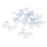 Max 10xColorful Chiffon Butterfly Earring Ear Stud Hairpin Decors purple blue