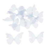 Max 10xColorful Chiffon Butterfly Earring Ear Stud Hairpin Decors purple blue