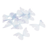 Max 10xColorful Chiffon Butterfly Earring Ear Stud Hairpin Decors purple blue