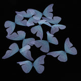 Max 10xColorful Chiffon Butterfly Earring Ear Stud Hairpin Decors purple blue