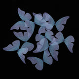 Max 10xColorful Chiffon Butterfly Earring Ear Stud Hairpin Decors purple blue