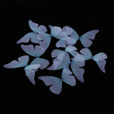 Max 10xColorful Chiffon Butterfly Earring Ear Stud Hairpin Decors purple blue