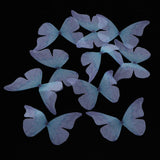 Max 10xColorful Chiffon Butterfly Earring Ear Stud Hairpin Decors purple blue