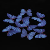 Max 10xColorful Chiffon Butterfly Earring Ear Stud Hairpin Decors dark blue
